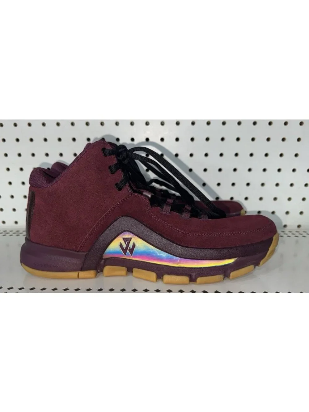 Adidas J Wall 2 Maroon Mens Suede Athletic Basketball Shoes Size 12 B39529